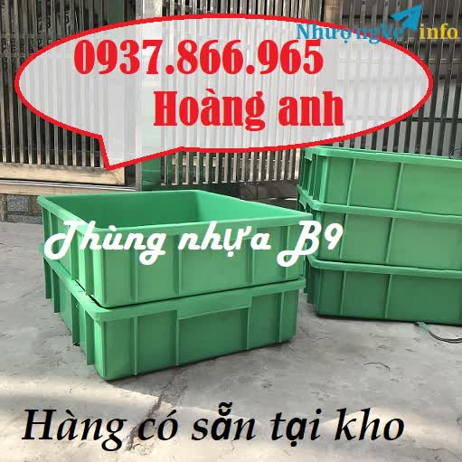 Ảnh Bán thùng nhựa đặc B9, khay nhựa chuyên dùng trong công nghiệp, thùng nhựa