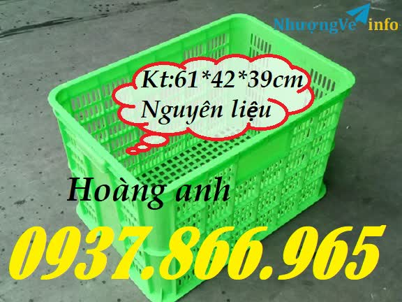 Ảnh Sọt nhựa chứa hàng, sóng nhựa rỗng, thùng nhựa cao 31 có lỗ,khay nhựa HS004