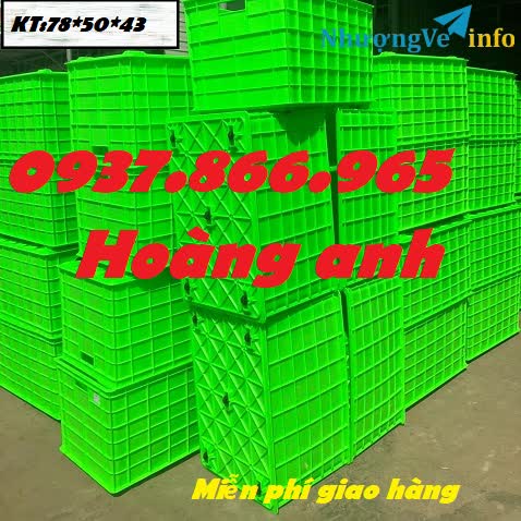 Ảnh Thùng nhựa 5 bánh xe(KT:78*50*43cm)Thùng nhựa có bánh xe dưới đáy,thùng nhựa HS019