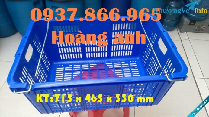 Ảnh Sọt nhựa hở có quai xách, thùng nhựa HS 011, khay nhựa đựng thực phẩm để chế biến