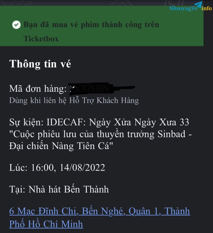 Ảnh Vé Ngày Xửa Ngày Xưa IDECAF 33