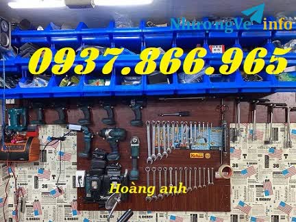 Ảnh Khay nhựa vát 1 đầu, khay nhựa dùng trong gara ô tô, kệ dụng cụ, khay đựng bulong