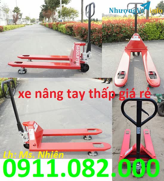 Ảnh Xe nâng tay 3 tấn giá rẻ- giảm giá xe nâng tay giá khuyến mãi- lh 0911082000