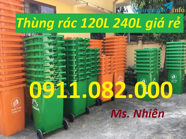 Ảnh Giá sỉ thùng rác 120 lít 240 lít tại vĩnh long- thùng rác y tế, thùng rác môi trường giá rẻ- lh 0911082000