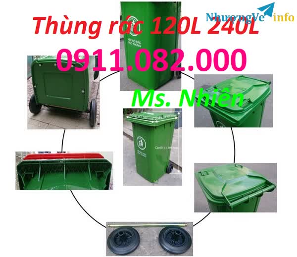 Ảnh Sỉ thùng rác  y tế, thùng rác công cộng, thùng rác ngoài trời- thùng rác 120l 240l 660l- lh 0911082000