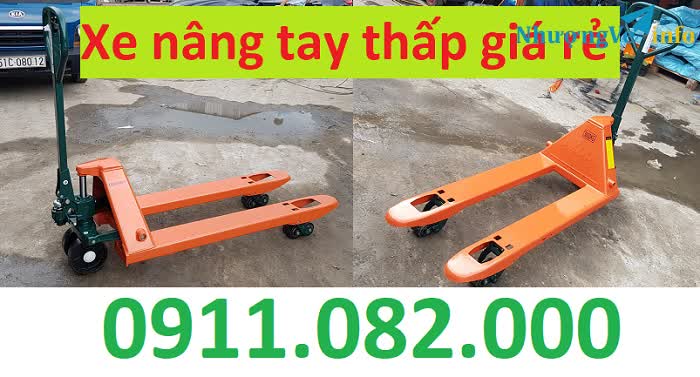 Ảnh Sỉ lẻ xe nâng tay thấp 2,5 tấn 3 tấn 5 tấn giá rẻ tại miền tây- xe nâng tay thấp bánh Pu siêu bền- lh 0911082000