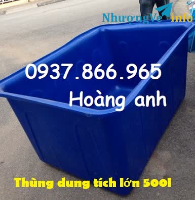 Ảnh Thùng nhựa dung tích lớn, thùng nhựa nuôi cá koi, thùng dung tích lớn 2000l , thùng 500l