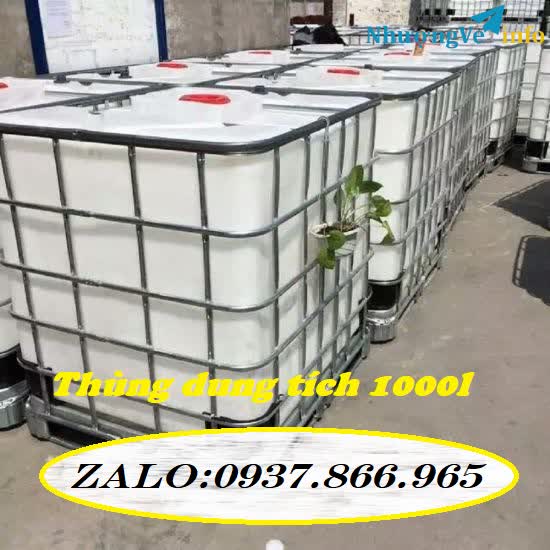 Ảnh Bồn nhựa, tank nhựa 1000l cũ, bồn nhựa 1 khối, bồn nhựa đựng hóa chất, bồn nhựa đựng xăng dầu