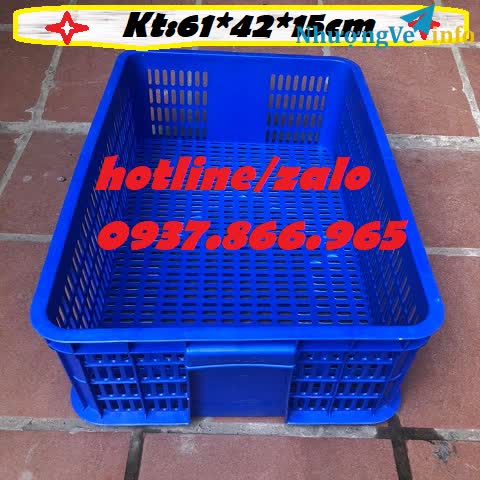 Ảnh Sọt nhựa đựng rau củ, khay nhựa,sóng nhựa hở, sọt nhựa đựng hải sản ở chợ
