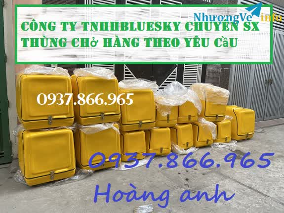 Ảnh Thùng chở hàng nhựa com posite, thùng gắn sau xe máy, thùng chở hàng có mút giữ nhiệt