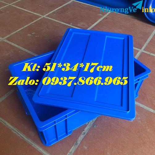 Ảnh Thùng b4 giá sỉ, thùng nhựa đặc, khay b4, thùng b4 kèm nắp, thùng nhựa chứa đồ cơ khí, sả xuất khay nhựa