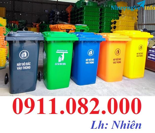 Ảnh Mua thùng rác ở đâu giá rẻ- thùng rác 120 lít 240 lít 660 lít giá rẻ toàn miền tây- lh 0911082000
