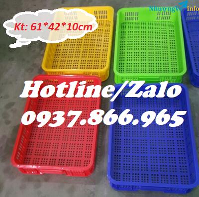 Ảnh Sóng nhựa đựng rau củ, sọt nhựa siêu thị, sọt nhựa rỗng chế biến , thùng nhựa rỗng HS 010