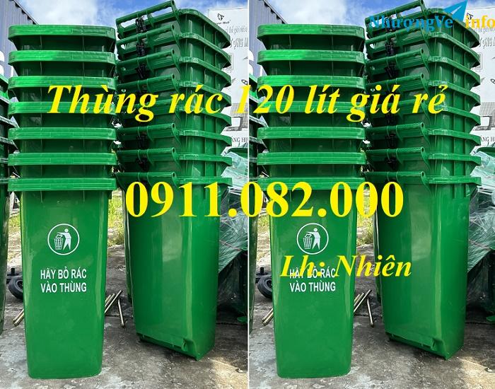 Ảnh Giá rẻ thùng rác nhựa mẫu mới- thùng rác 120l 240 giá rẻ tại tiền giang - lh 0911082000
