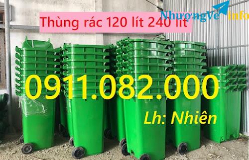 Ảnh Cung cấp Thùng ủ rác giaÌ reÌ taÌ£i viÌnh long, thùng rác 120l 240l dầy chất lượng- lh 0911082000