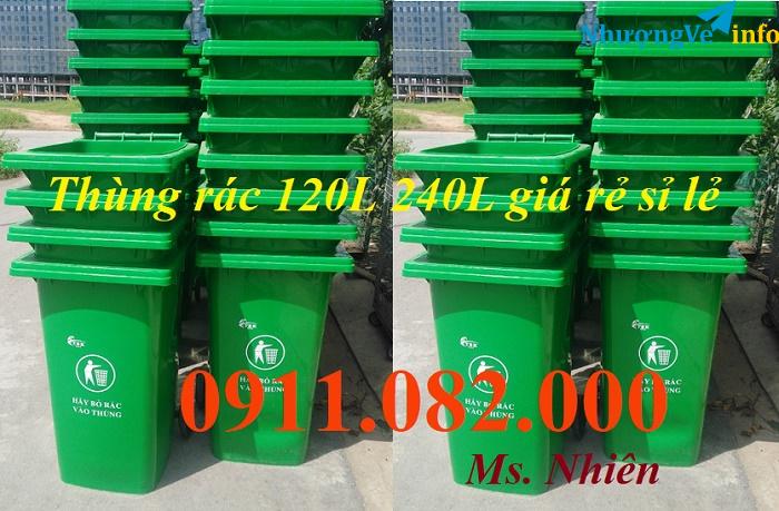 Ảnh Sỉ thùng rác giá rẻ- thùng rác 120 lít 240 lít 660 lít giá sỉ tốt nhất miền tây- lh 0911082000