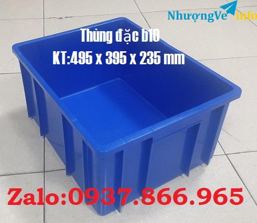 Ảnh Thùng đựng hàng cơ khí, khay B10 tại hà nội, thùng nhựa- thùng nhựa bít