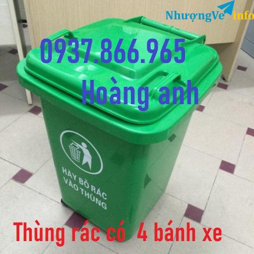 Ảnh Thung rac, thùng rác công cộng, thùng rác tại công viên, thùng rác có bánh xe tiện di chuyển