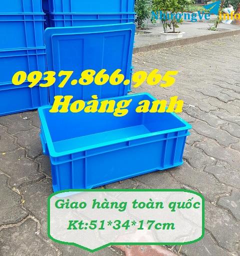 Ảnh Thùng B4 kèm nắp, thùng nhựa đặc, hộp nhựa b4, khay cơ khí