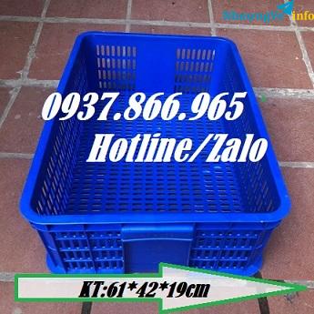 Ảnh Sọt nhựa đựng rau củ, sọt nhựa đựng trong khu sản xuất, sọt nhựa công nghiệp, sóng nhựa HS 009
