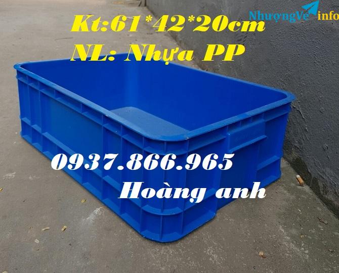 Ảnh Thùng đặc đựng đồ cơ khí, thùng nhựa trồng rau sạch, thùng cao 20, thùng đặc