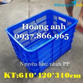 Ảnh Sọt nhựa rỗng- sản xuất từ nhựa nguyên sinh, khay nhựa cao 31, sọt chuyên  chế biến thực phẩm