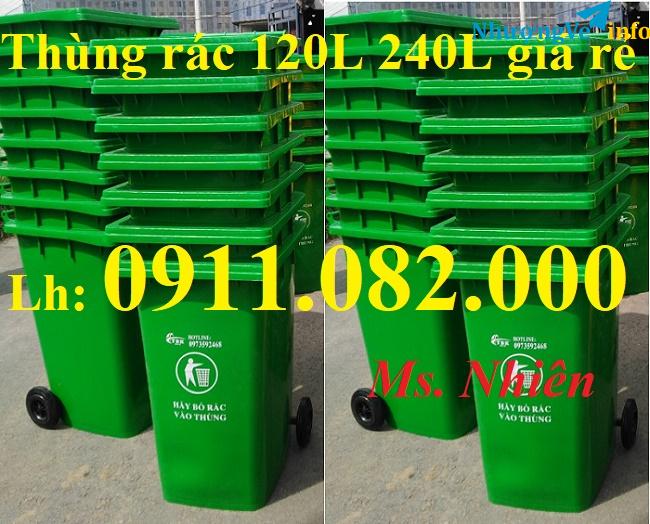 Ảnh Thùng rác giá sỉ- chuyên cung cấp thùng rác 120l 240l 660l giá rẻ- lh 0911082000