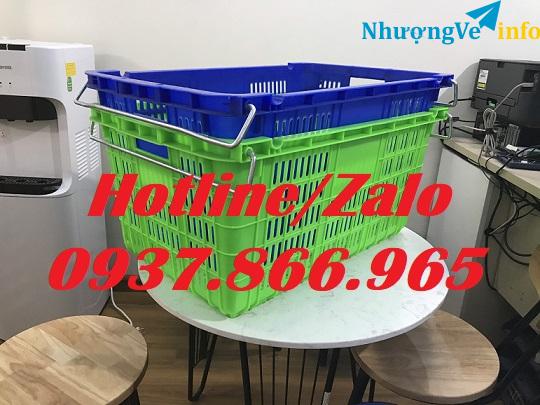 Ảnh Sọt nhựa có quai tại hà nội, sọt nhựa rỗng, sọt nhựa HS 011, sọt nhựa, giở hàng có quai sắt cầm tay