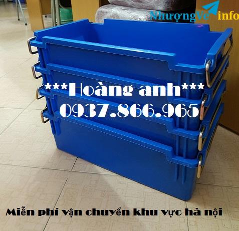Ảnh Thùng đặc có quai, thùng A2, hộp cơ khí, khay nhựa có quai xách 2 đầu