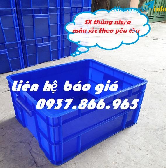 Ảnh Thùng nhựa có nắp, thùng nhựa đặc , hộp cơ khí, thùng đặc đựng đồ, khay nhựa