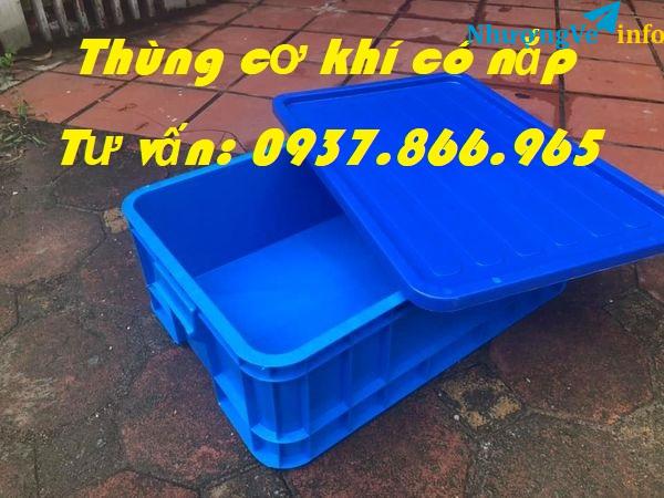Ảnh Thùng cơ khí có nắp đậy, thùng đặc tại hà nội, giá thùng nhựa, thùng đặc B1, thùng công nghiệp