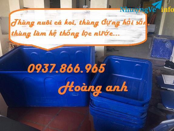 Ảnh Thùng dùng nhuộm vải, thùng làm bể lọc nước, thùng tròn dung tích 1000l