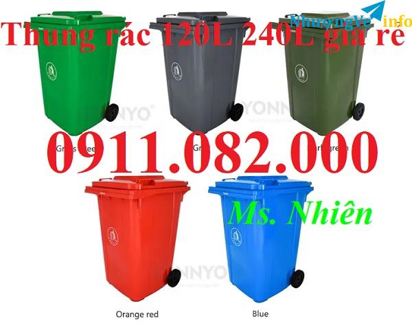 Ảnh Cung cấp thùng rác 120L 240L 660L giá sỉ- Thùng rác ngoài trời giá rẻ- lh 0911082000