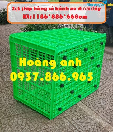 Ảnh Mua sọt đẩy hàng ở đâu, sọt kéo hàng có 26 bánh xe, sọt kéo hàng trong xưởng may, sọt nhựa đựng hàng hóa