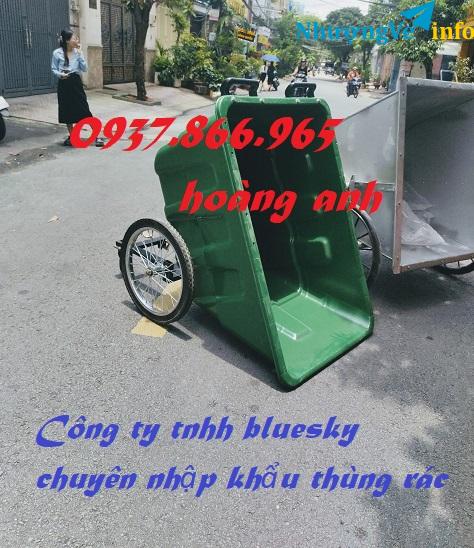 Ảnh Xe gom rác, xe thu gom rác thải, xe rác 400l, thùng rác tại hà nội, thùng rác