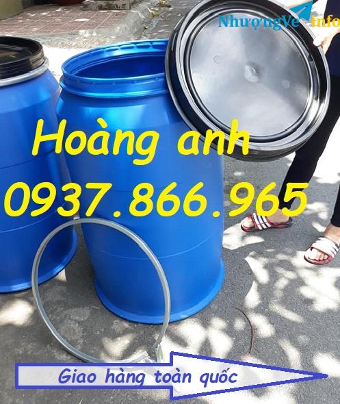Ảnh Phuy nhựa cũ đã qua sử dụng, phuy cũ nắp mở, phuy nắp kín,phuy 220l, phi 200l, phuy tại hà nội