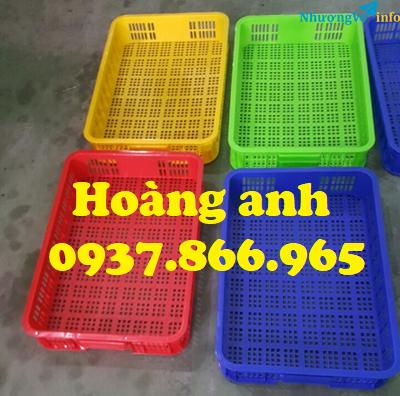 Ảnh Sóng nhựa hở( hàng có sẵn tại hà nội ), sọt cao 61*42*10cm, sọt đựng bánh, HS 010, sọt