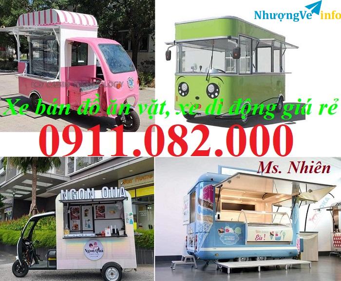 Ảnh Cung cấp xe bán hàng lưu động, xe bán đồ ăn vặt giá rẻ- lh 0911.082.000