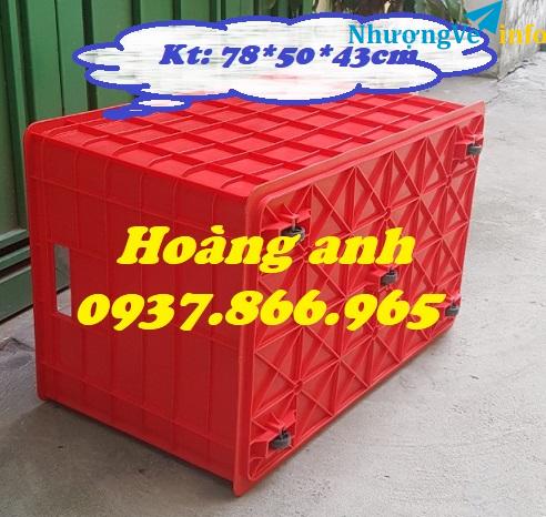 Ảnh Thùng 5 bánh xe( kt78*50*43cm), thùng đặc kích thước lớn, thùng nhựa đặc