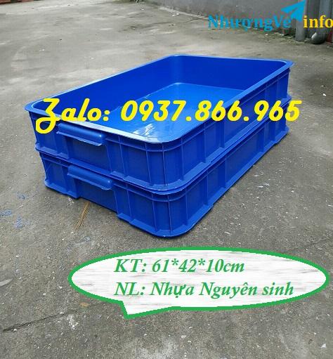 Ảnh Thùng đặc HS025, thùng nhựa, thùng đặc cao 10, thùng đựng hải sản tại hà nội