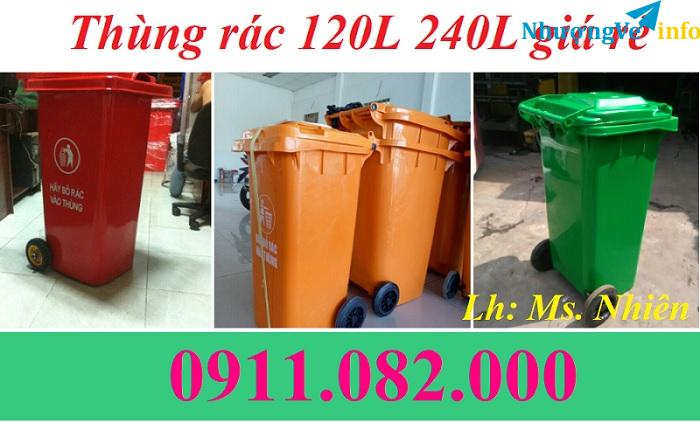 Ảnh Sỉ lẻ thùng rác 120 lít 240 lít 660 lít giá rẻ- miễn phí vận chuyển các tỉnh miền tây- lh 0911082000