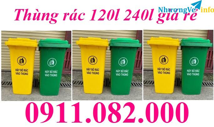 Ảnh Cung cấp thùng rác y tế, thùng rác phân loại, thùng rác 120 lít 240 lít 660 lít giá rẻ- lh 0911082000