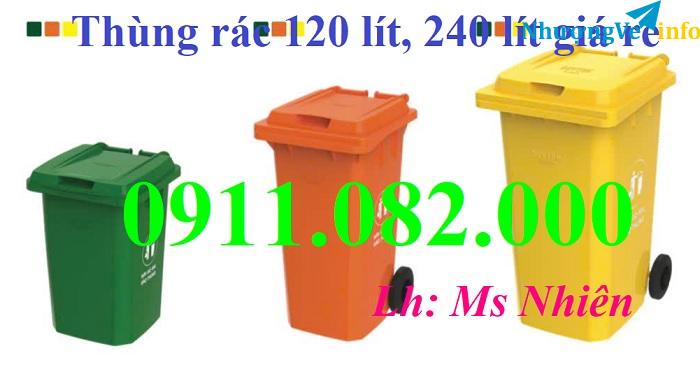 Ảnh Sản phẩm thùng rác giá rẻ- thùng rác 120 lít 240 lít 660 lít giá sỉ tại miền tây- lh 0911082000