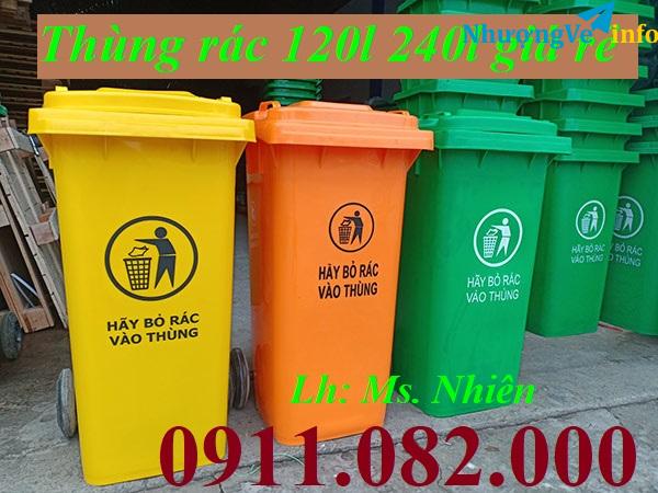 Ảnh Chuyên sản xuất và phân phối thùng rác hàng chính hãng giá rẻ- Thùng rác 120,240,660- lh 0911.082.000