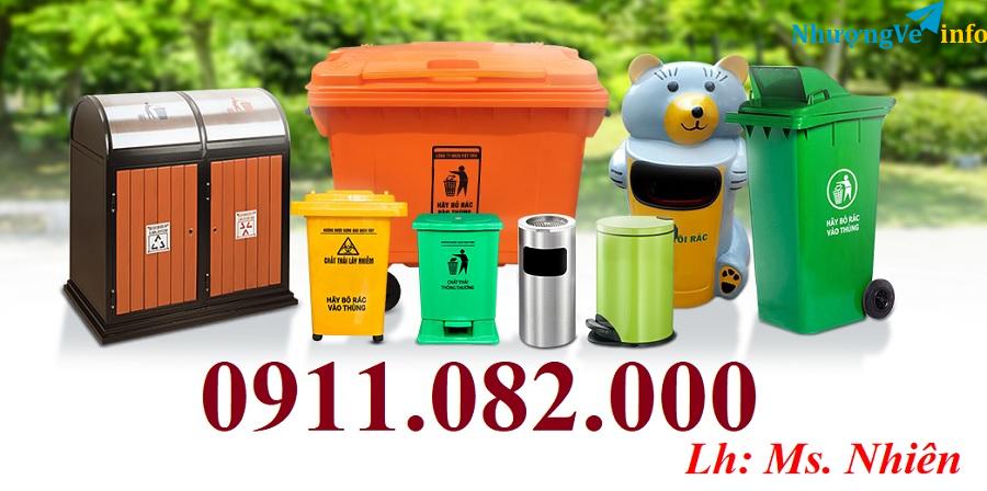 Ảnh Thùng rác 120 lít 240 lít giảm 30% giá khuyến mãi- thùng rác y tế, thùng rác nắp kín- lh 0911082000