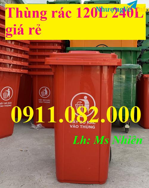 Ảnh Bán thùng rác nhựa khuôn tròn, khuôn vuông giá rẻ, thùng rác 120 lít 240 lít 660 lít- lh 0911.082.000