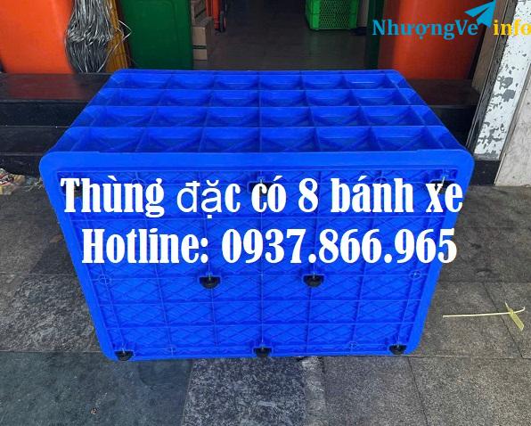 Ảnh ThuÌng nhưÌ£a đăÌ£c coÌ baÌnh xe 78*63*55cm, thuÌng nhưÌ£a kiÌch thươÌc lơÌn, thuÌng coÌ baÌnh xe