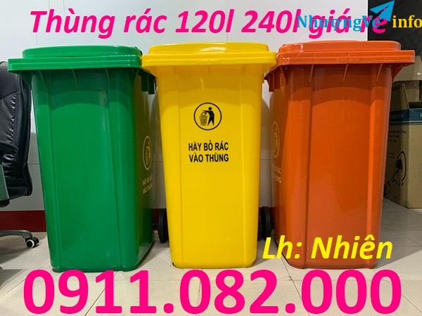 Ảnh Cung cấp thùng xử lý rác, thùng phân loại rác, thùng rác 120l 240l giá rẻ- lh 0911082000