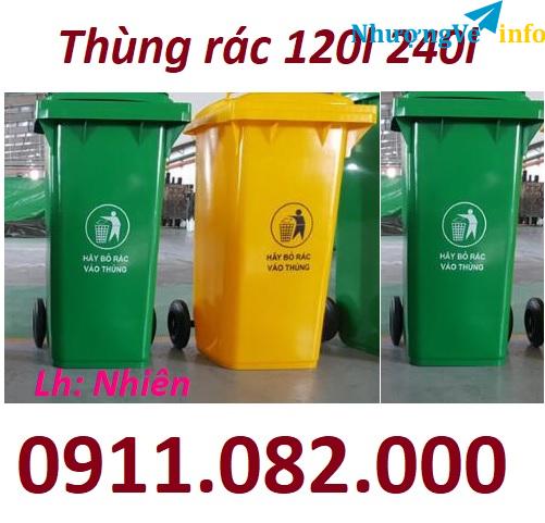 Ảnh Cung cấp thùng rác treo đôi giá rẻ tại an giang, thùng rác 120 240 giá sỉ siêu rẻ- lh 0911082000