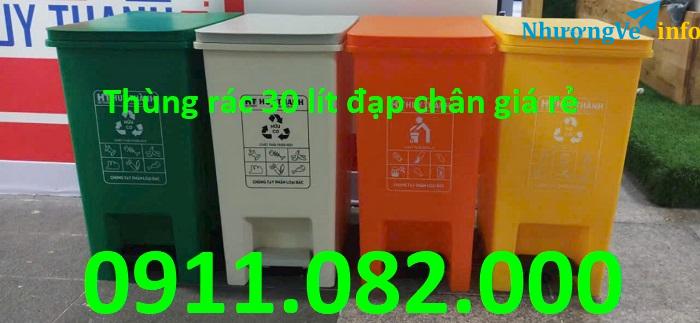 Ảnh Phân phối thùng rác 30L 60L đạp chân giá rẻ sỉ và lẻ- Lh 0911.082.000